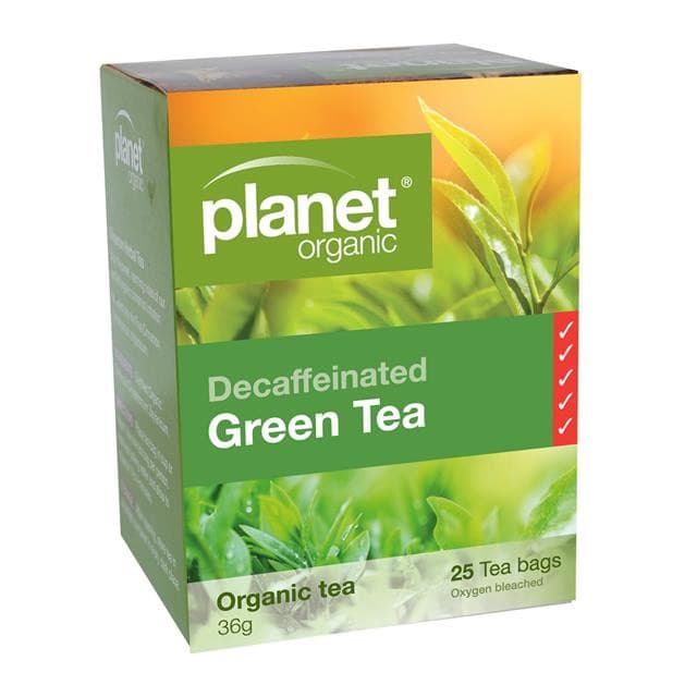 Planet Organic Decaffeinated Green Tea Bags 25-The Living Co.