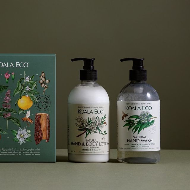 Koala Eco Hand Wash & Body Lotion Gift Pack Rosalina & Peppermint-The Living Co.