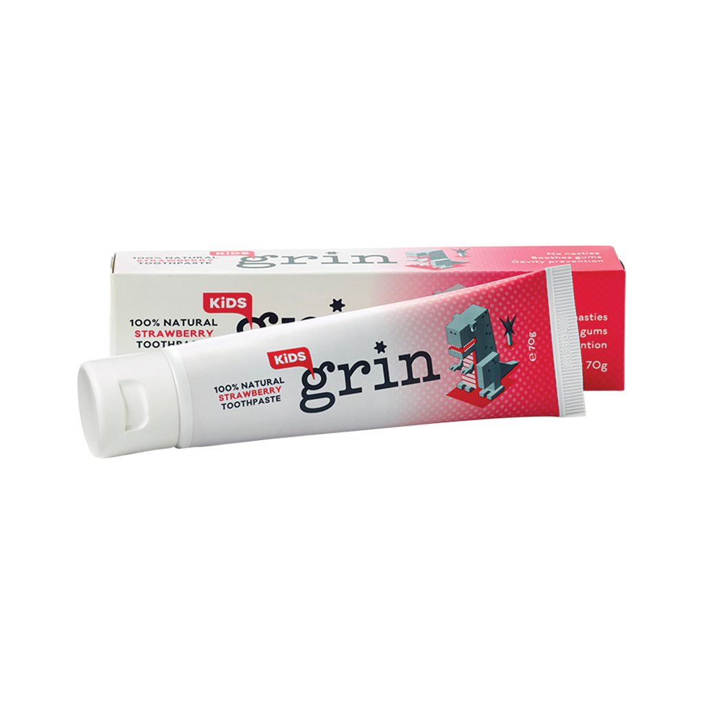 Grin Toothpaste Kids Strawberry 70g-The Living Co.