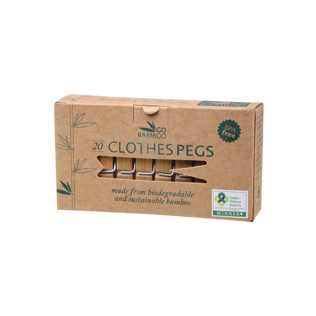 Go Bamboo Clothes Pegs 20-The Living Co.