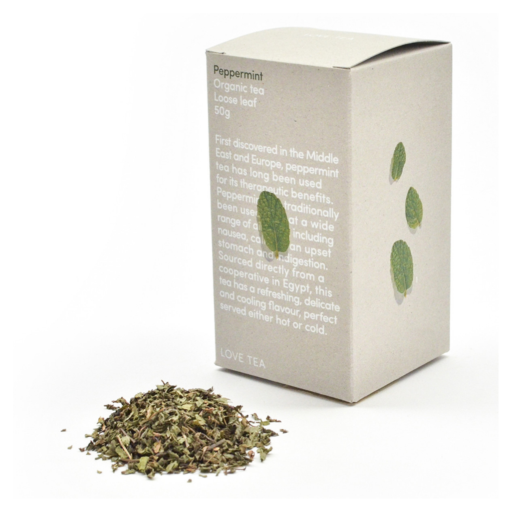 Love Tea Organic Peppermint 50g-The Living Co.