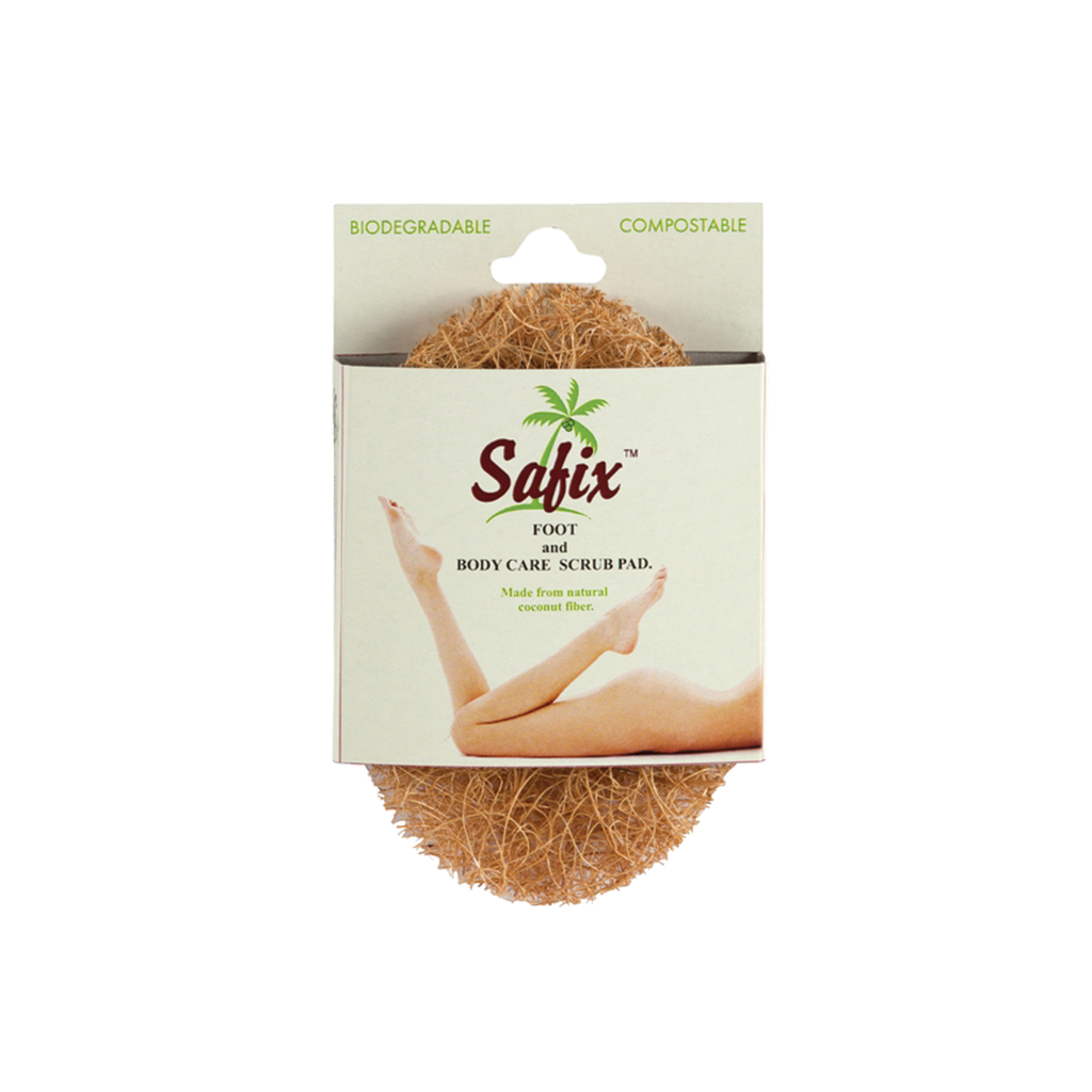 Safix Coconut Fibre Foot & Body Scrub Pad-The Living Co.