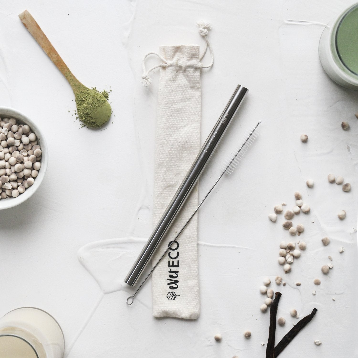 Ever Eco Bubble Tea Straw Kit - Stainless Steel-The Living Co.
