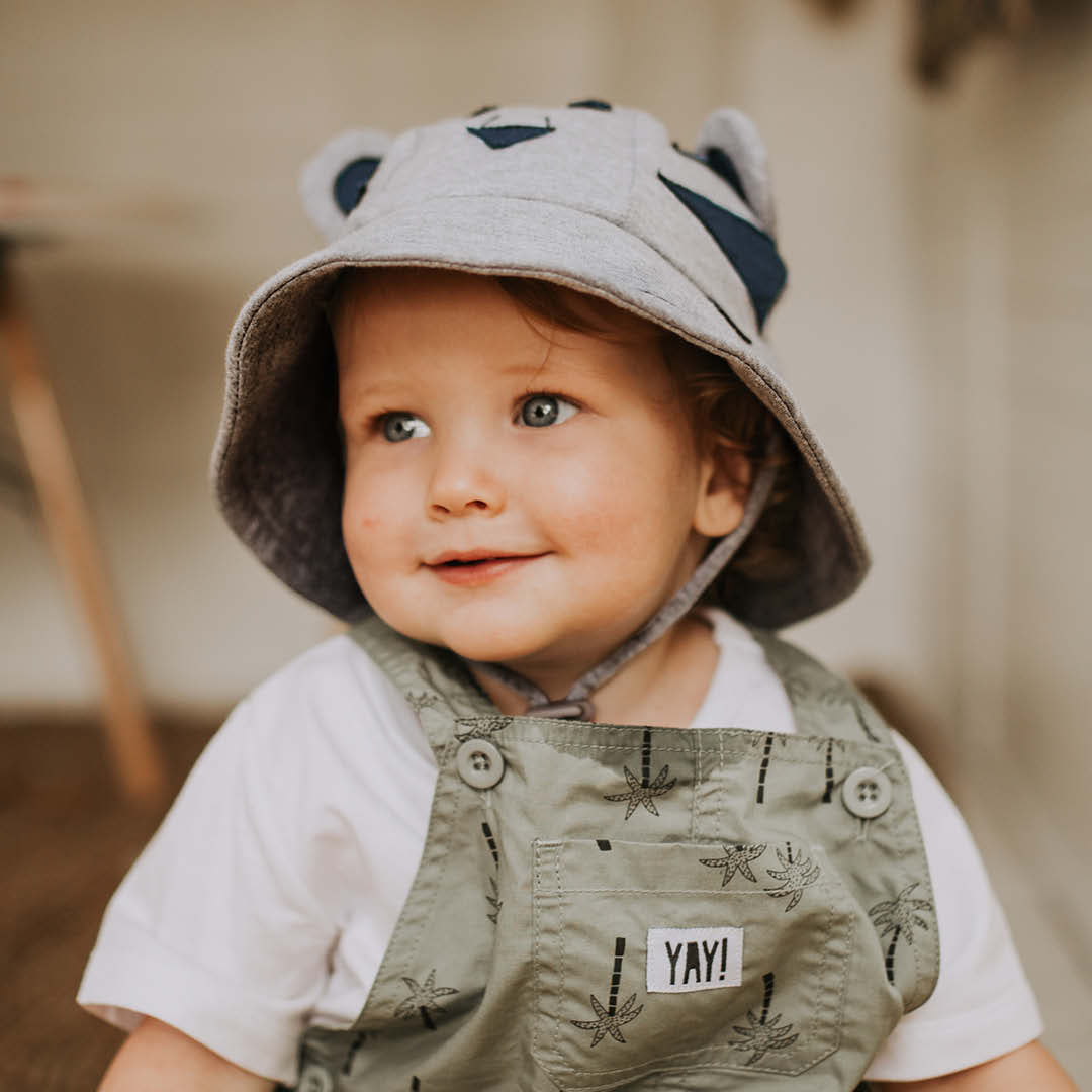 Bedhead Toddler Bucket Sun Hat - Tiger Grey Marle-The Living Co.