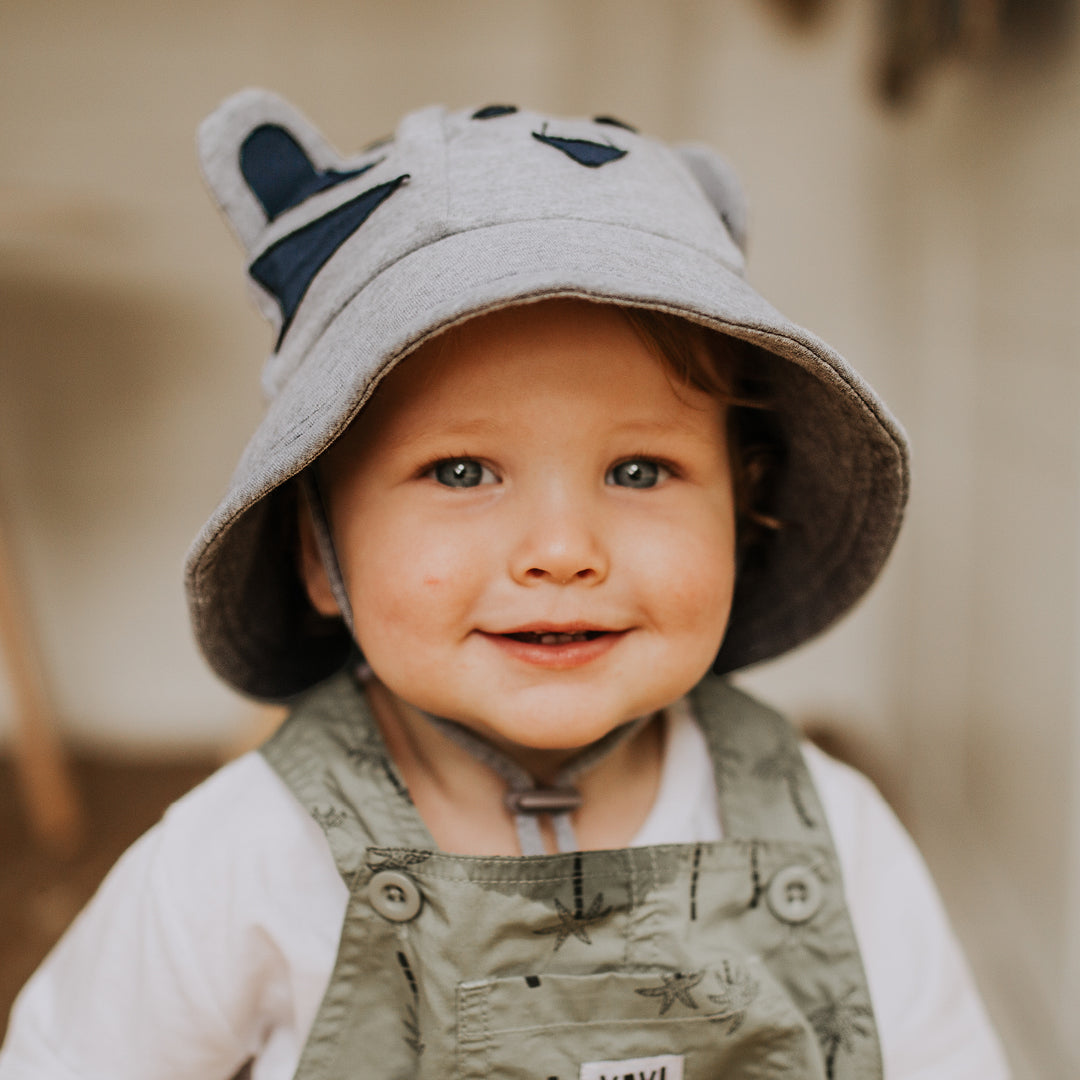 Bedhead Toddler Bucket Sun Hat - Tiger Grey Marle-The Living Co.