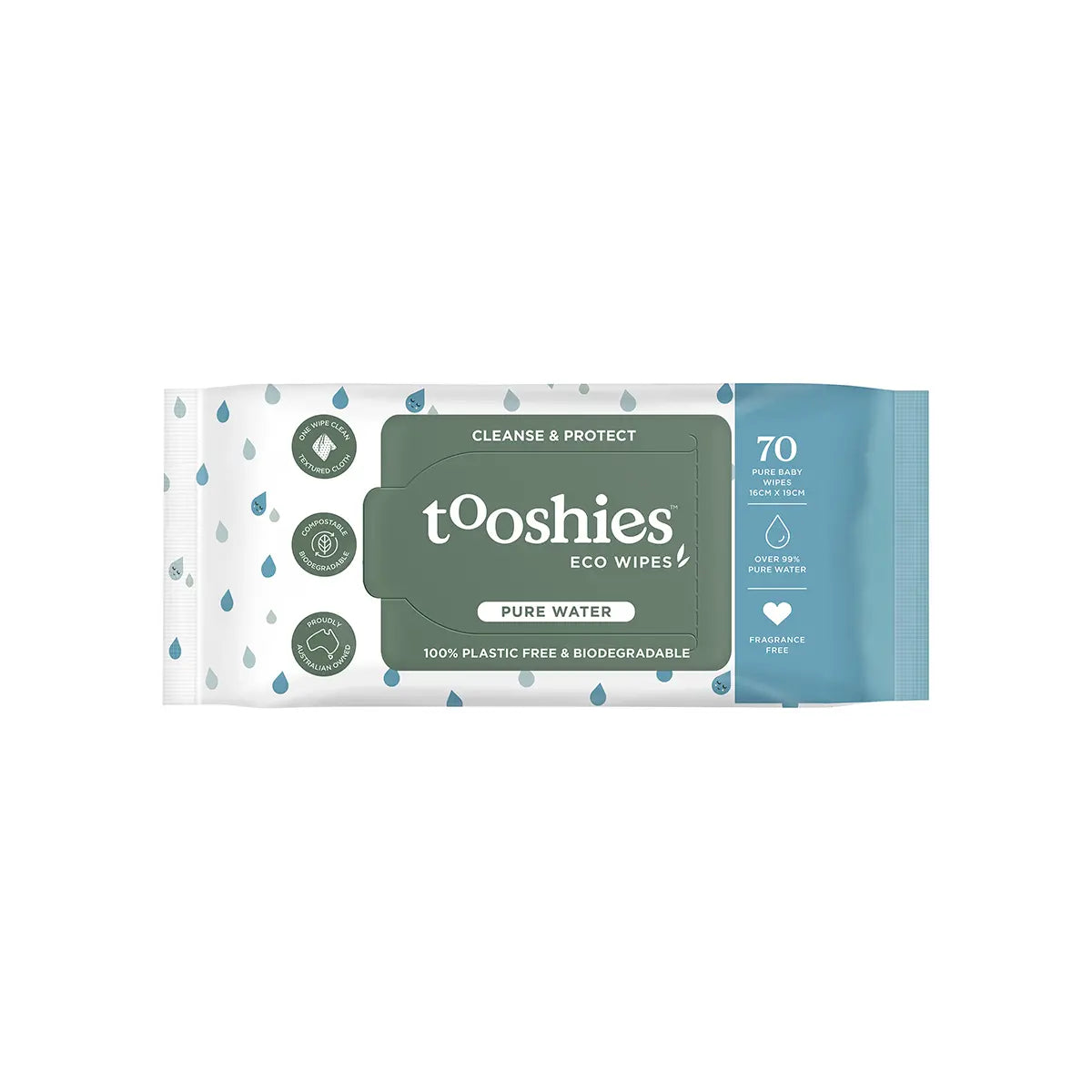 Tooshies Pure Water Wipes-The Living Co.